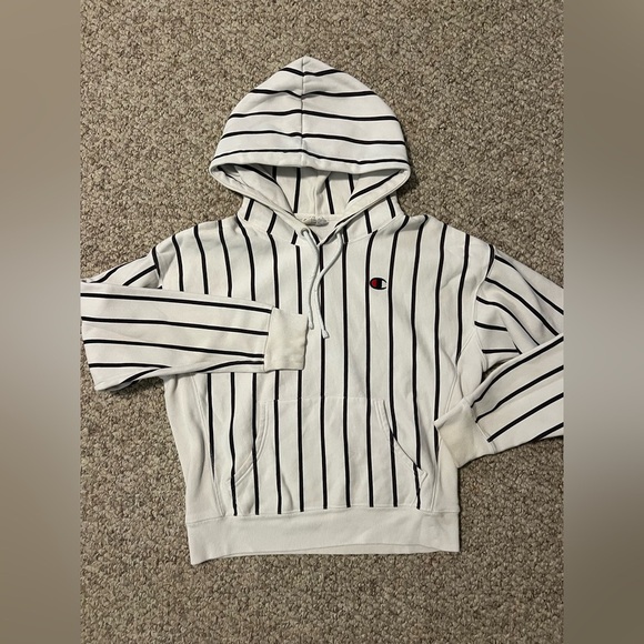 Striped Champion Sweatshirt vintage reverse Weave large - Picture 1 of 3